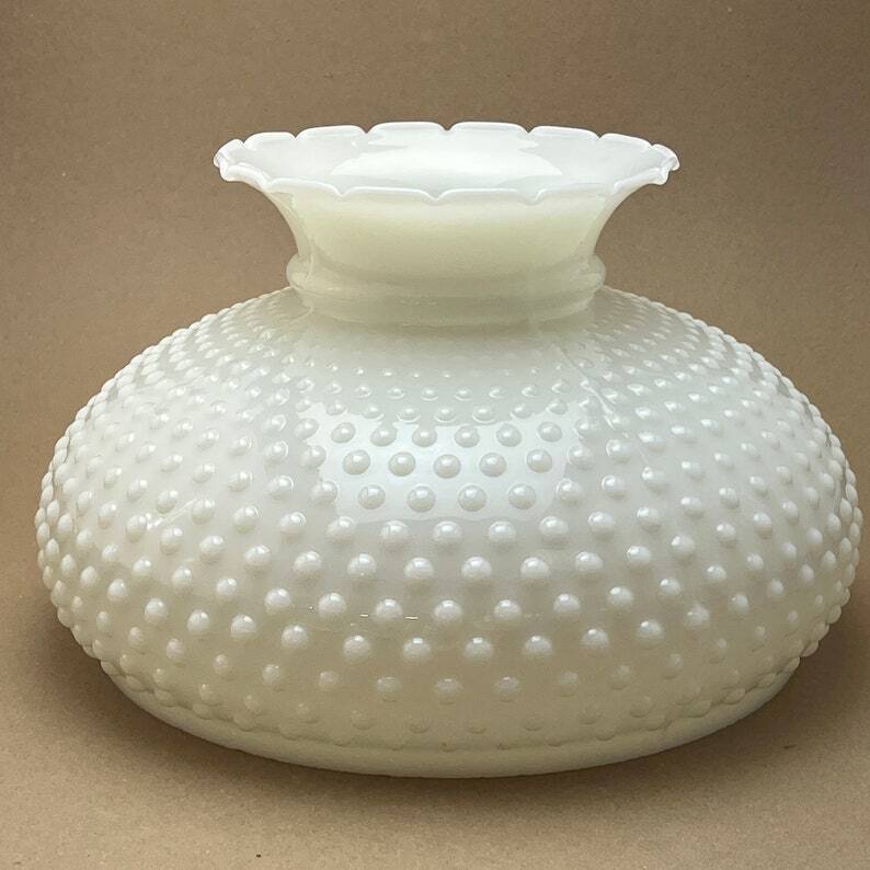 Hobnail Milk Glass Lamp Shade