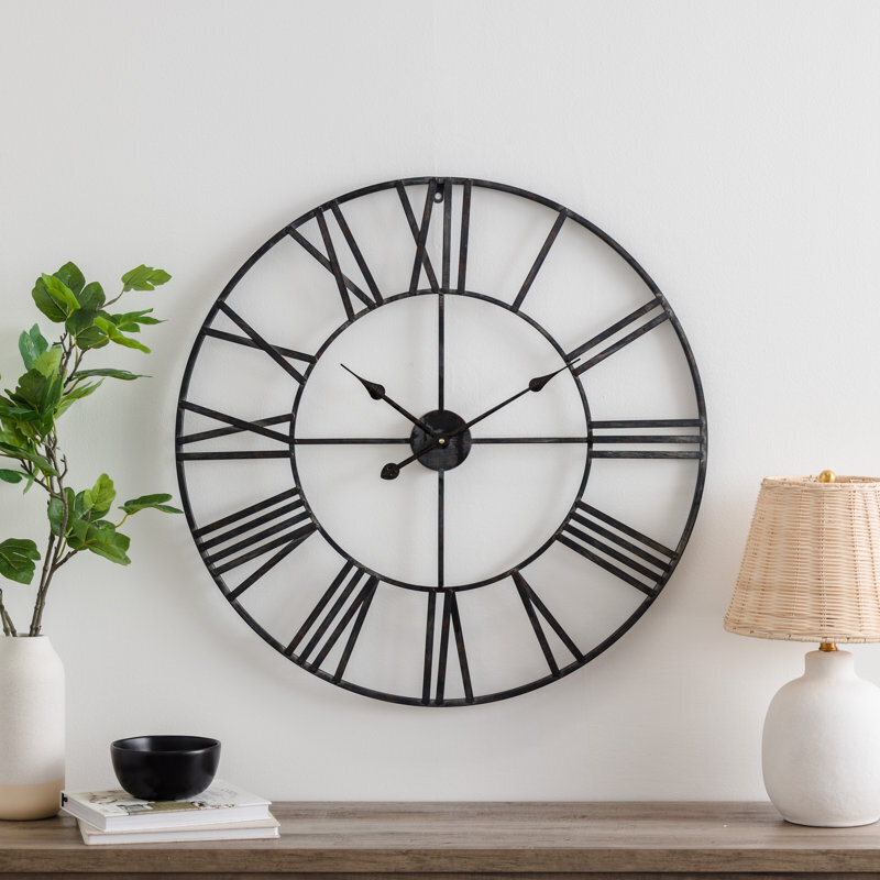 Industrial Minimalistic Metal Outdoor Clock