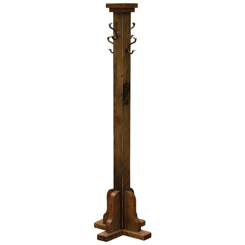 Industrial Oak Coat Rack