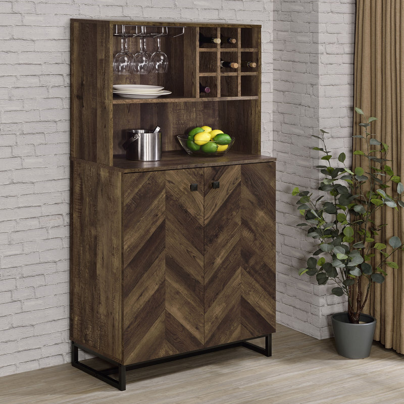 Industrial Rustic Bar Cabinet