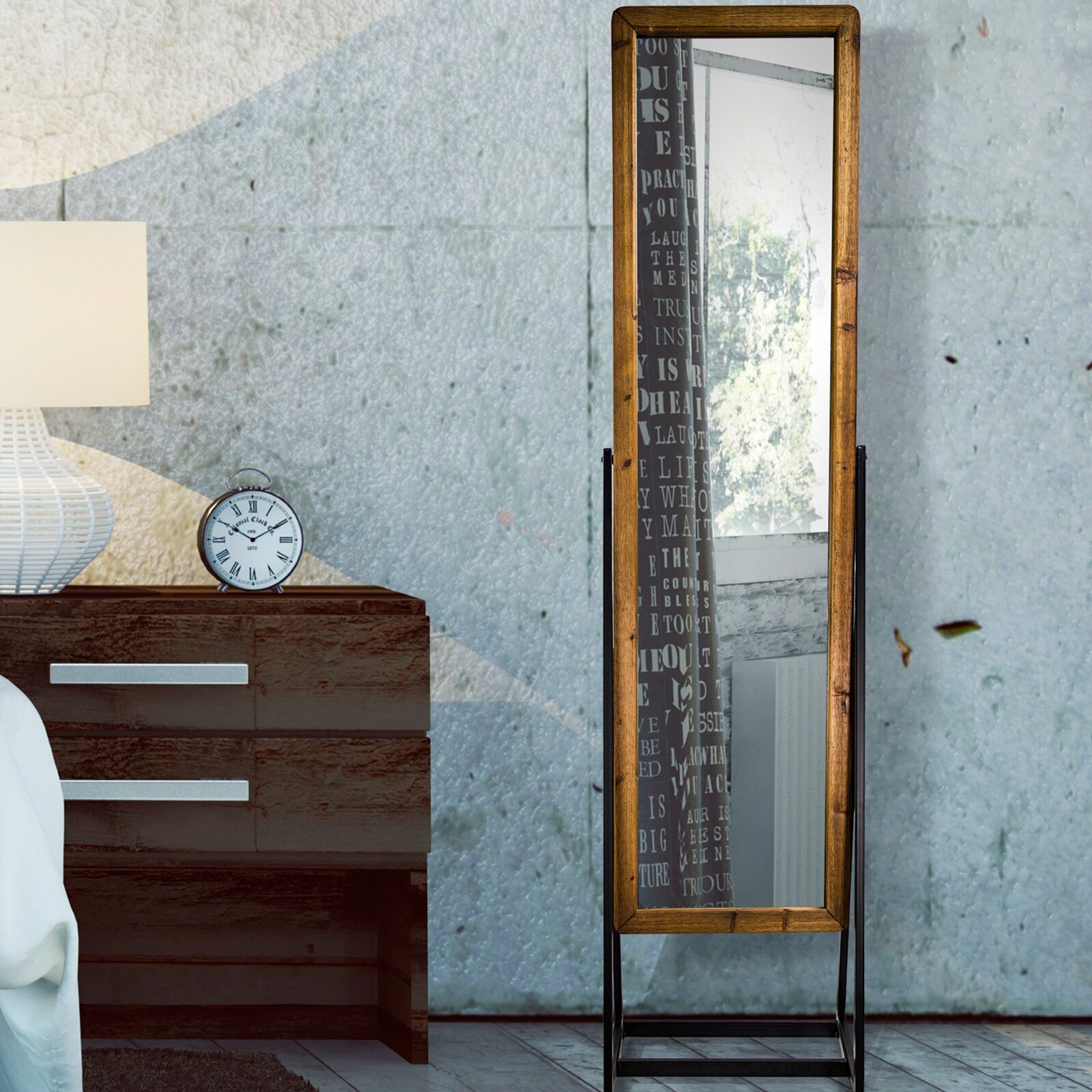 Industrial Style Cheval Mirror