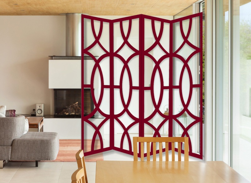 Ingar 84'' W x 84'' H 4 - Panel Folding Room Divider