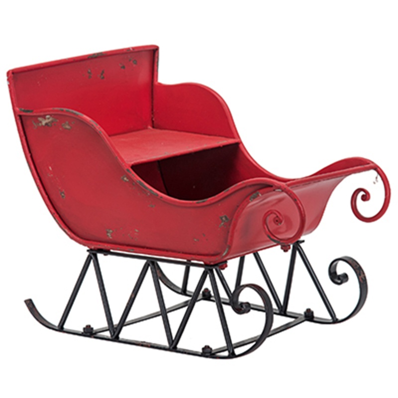 Iron Santa Sleigh Figurine