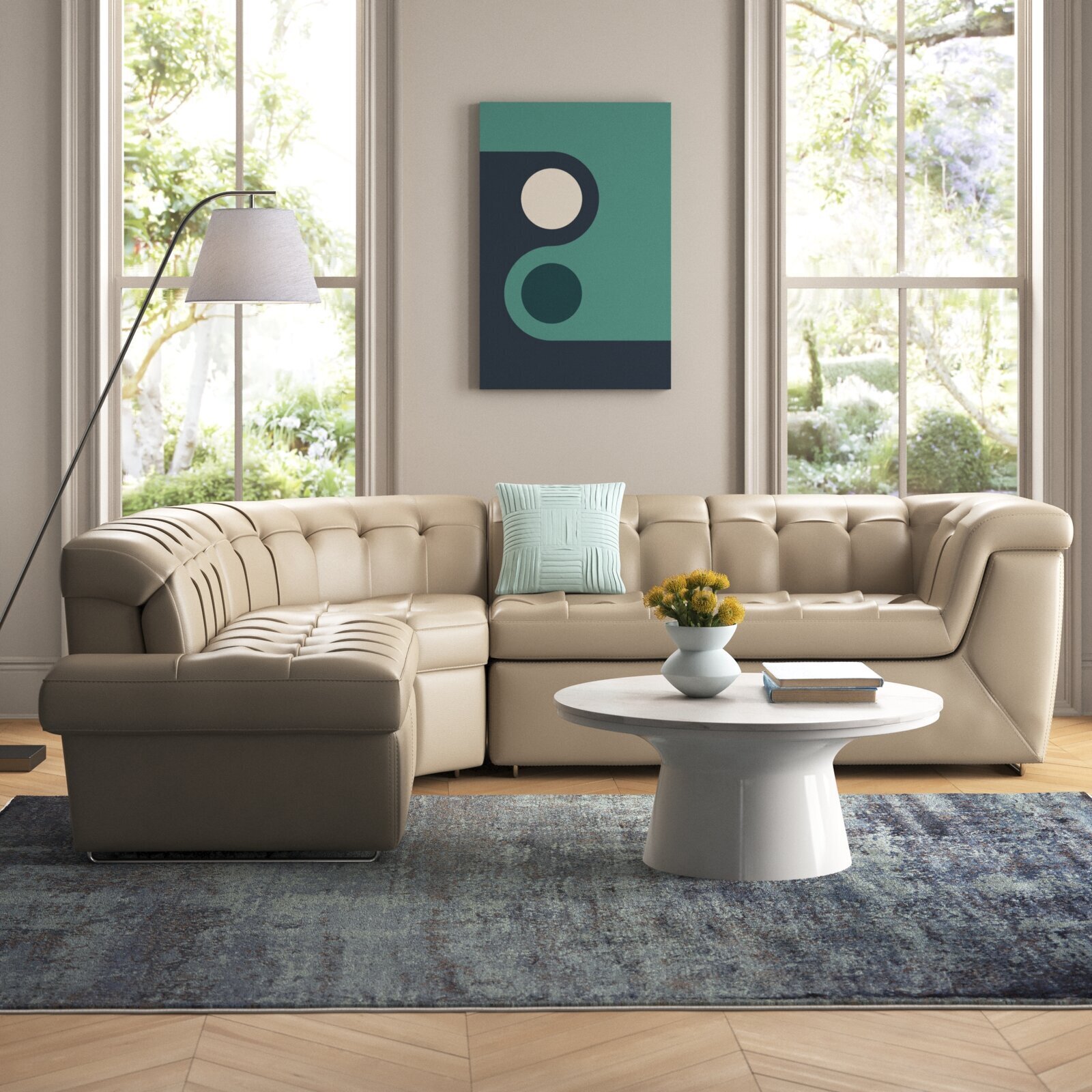 Italian Leather Sectional