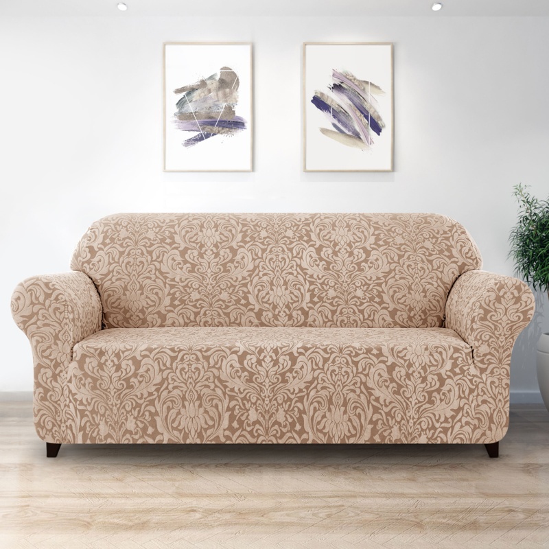 Jacquard Stretch Box Cushion Sofa Slipcover