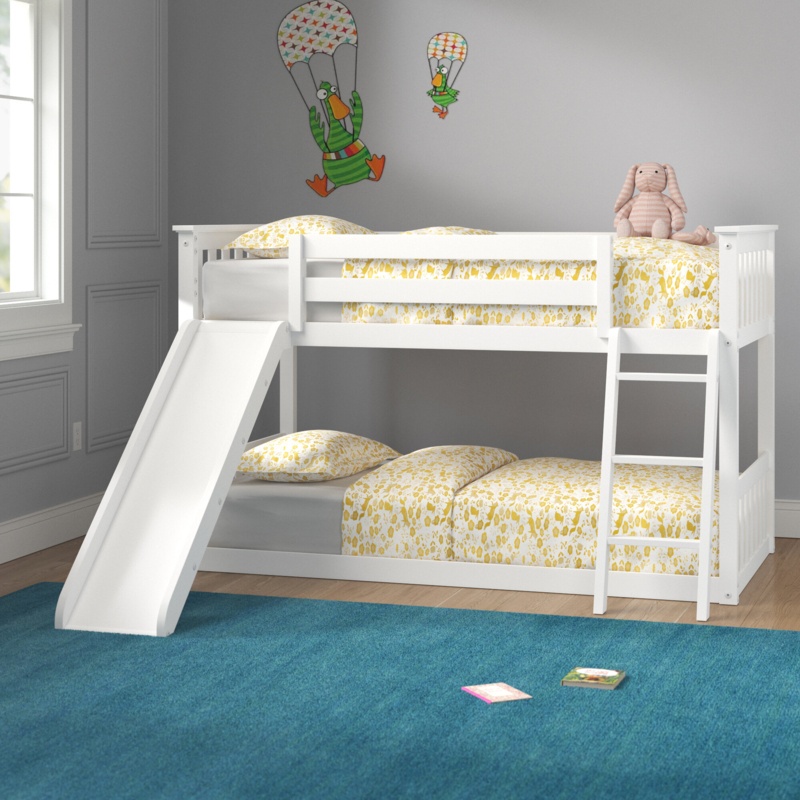 Jeniffer Twin Over Twin Solid Wood Standard Bunk Bed by Harriet Bee