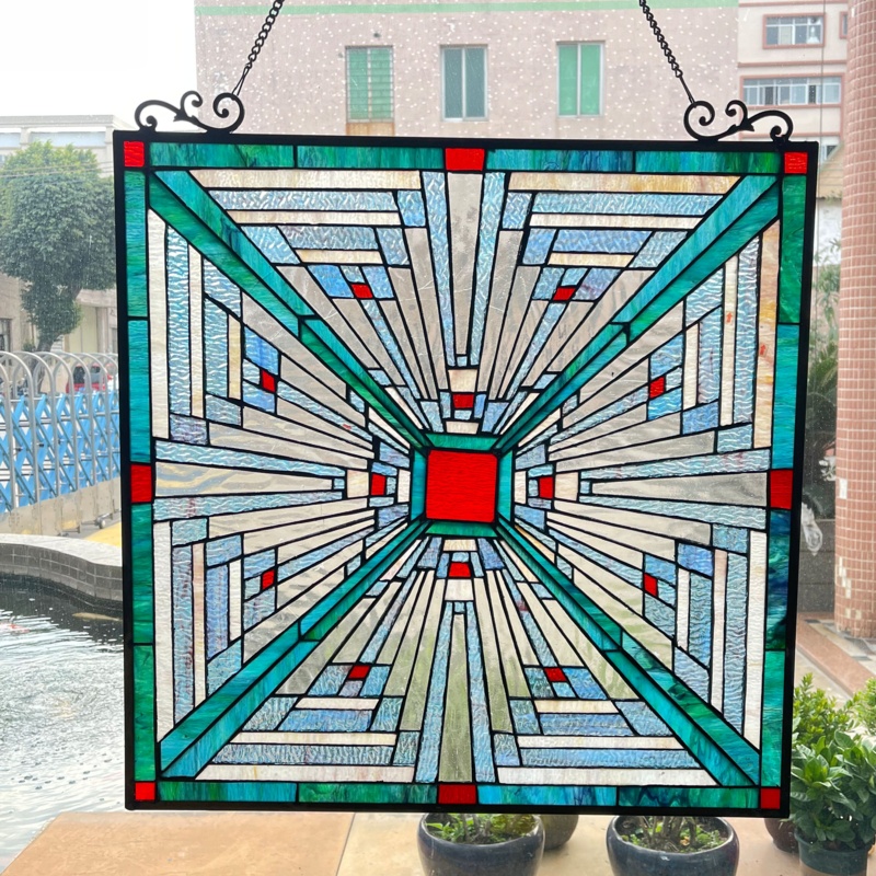 Jerry Stained Glass Window Panel
