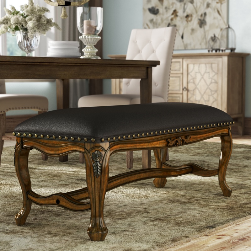 Jess Faux Leather Bench