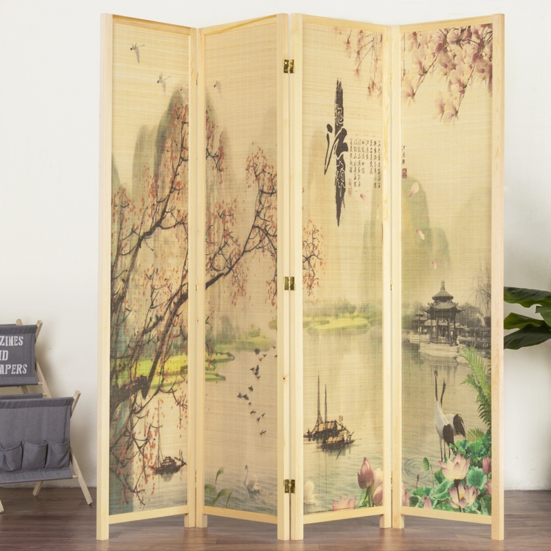Asian-Inspired Cherry Blossom Room Divider