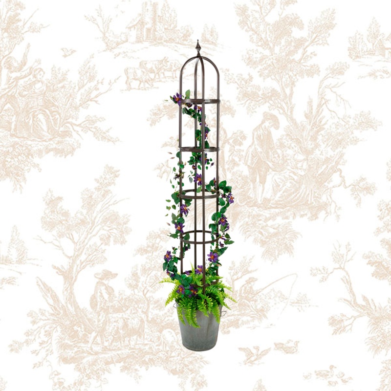 Kendra Steel Obelisk Trellis