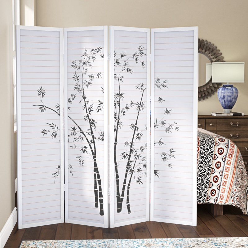 Kennamer 72'' W x 71'' H 4 - Panel Folding Room Divider