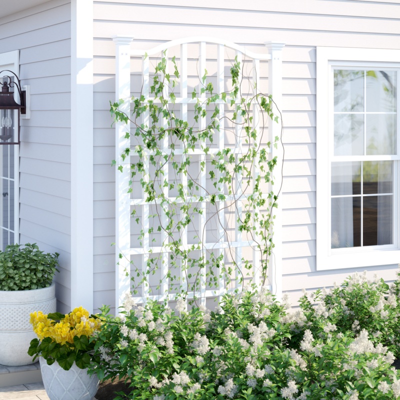 Kerrimore 96'' H x 54'' W Vinyl Lattice Panel Trellis