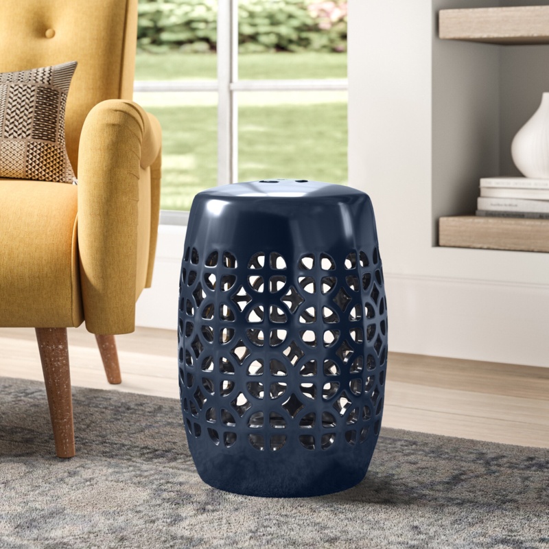 Ceramic and Cement Blend Bohemian Stool