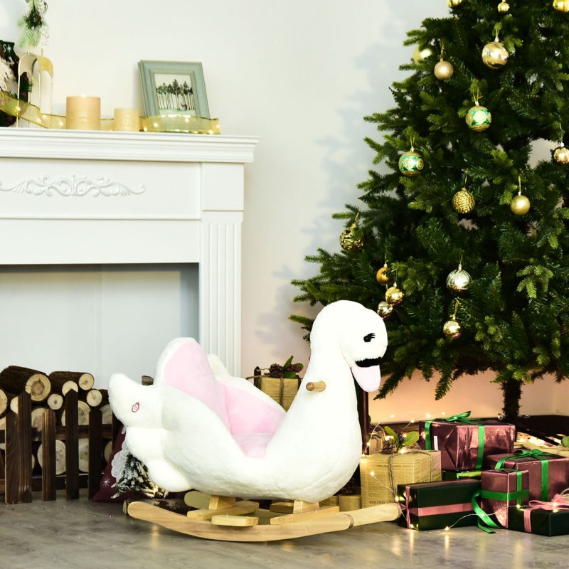 Kids Plush Toy Swan Style Rocker