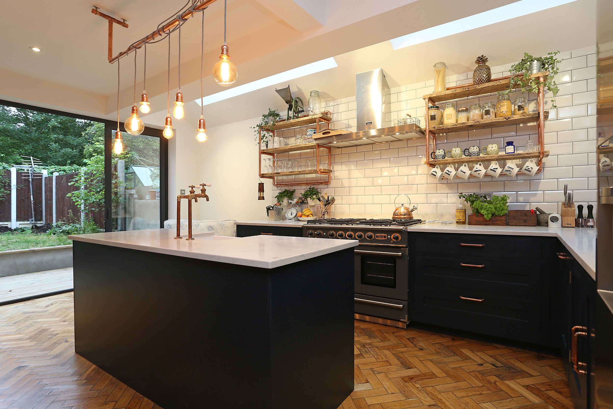 Kitchen Using Various Copper Design Elements