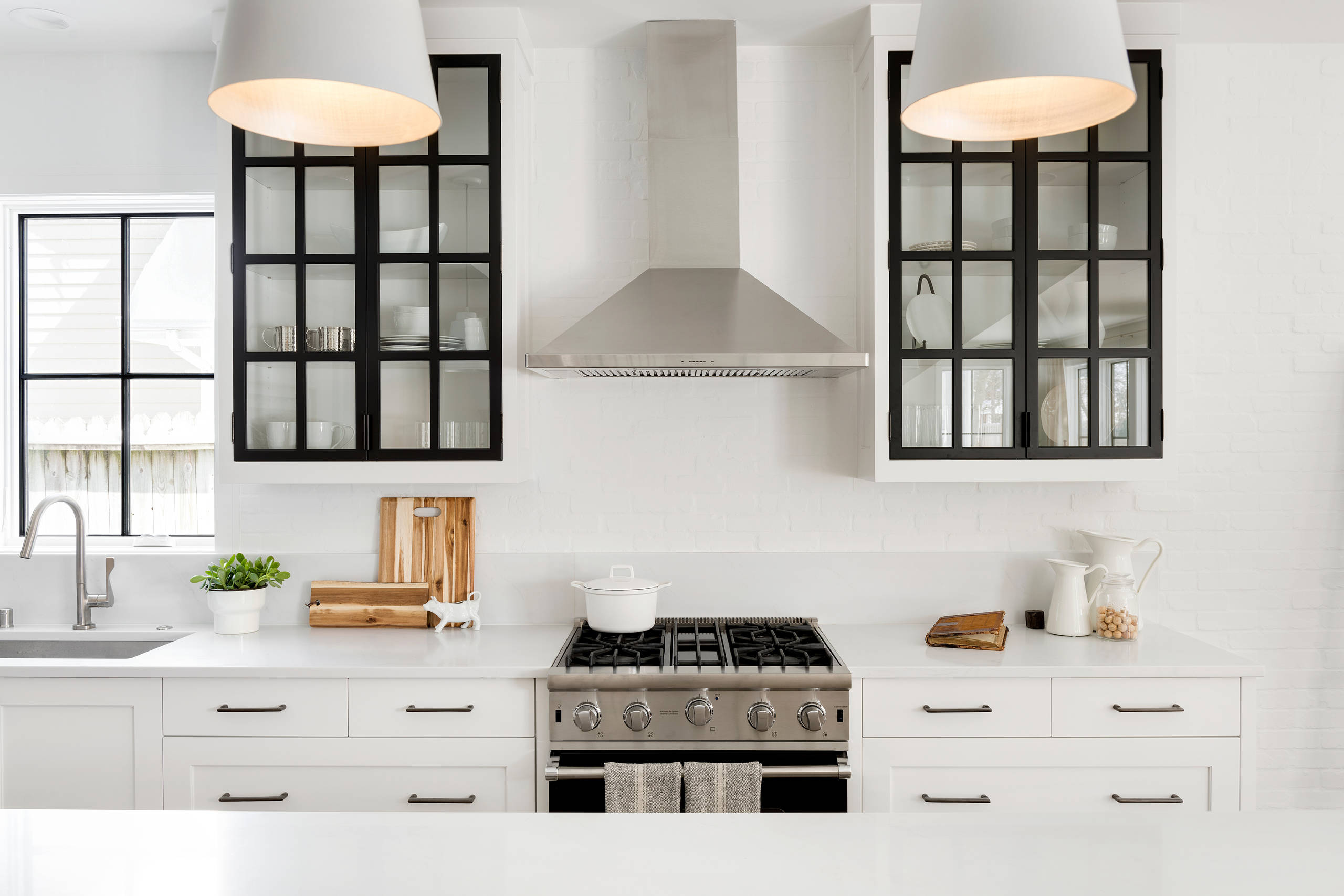 Kitchen With Glass Fronted Cabinet Doors