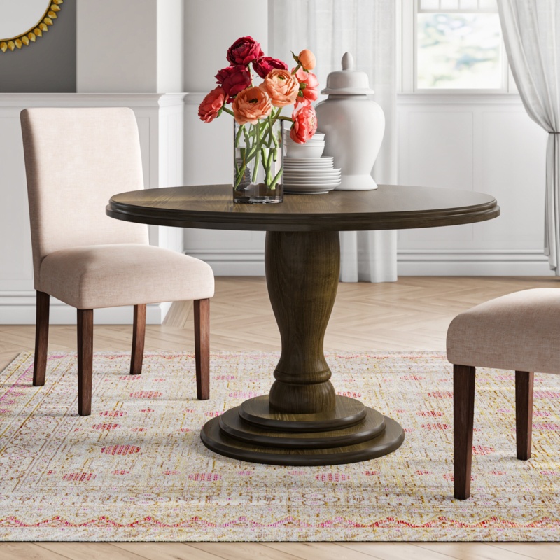 Kumra Maple Solid Wood Pedestal Dining Table