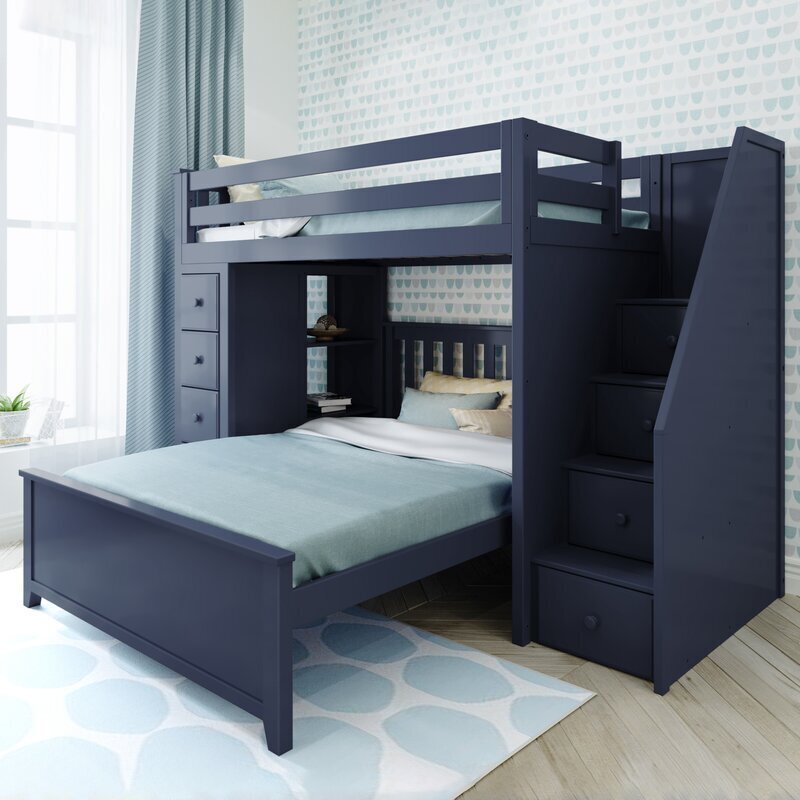 L Shaped Bookshelf Loft Bed