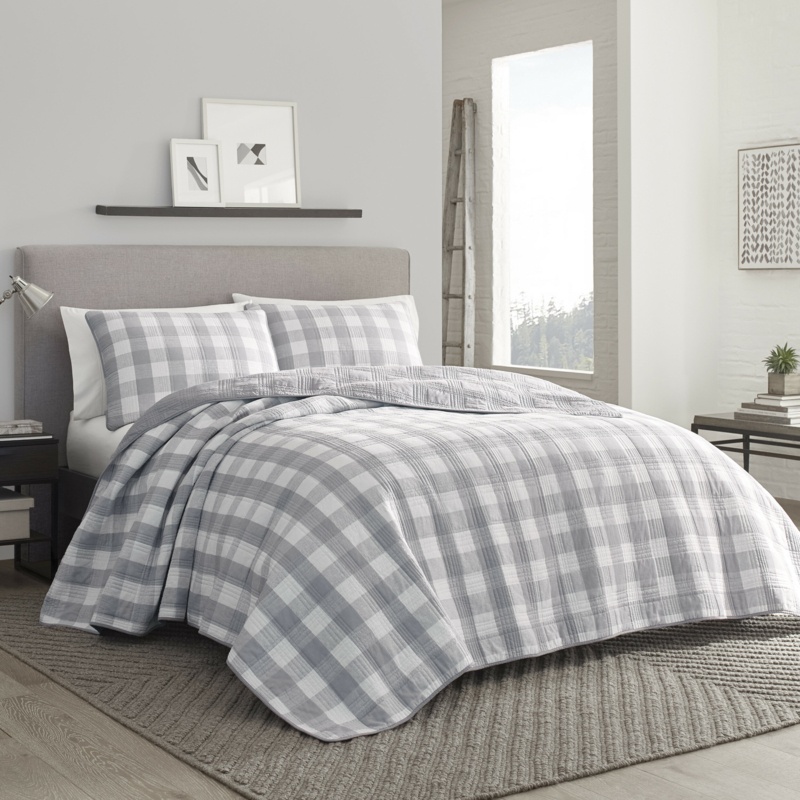 Lake House Plaid 100% Cotton Quilt Set