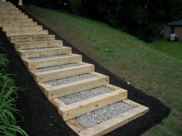 Landscaping Timber Steps