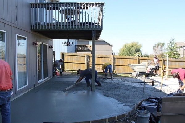 landscaping under construction