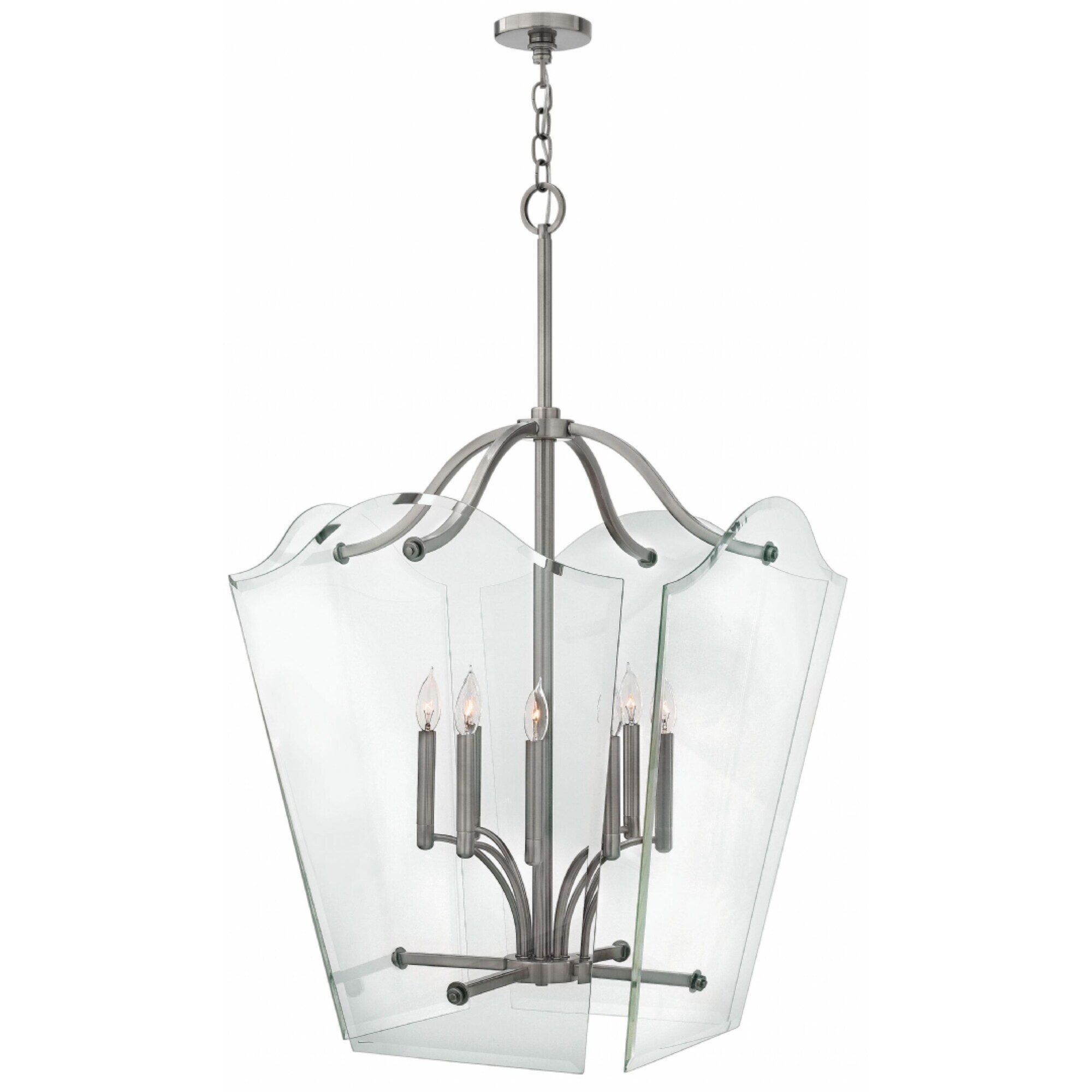 Lantern Style Beveled Chandelier 