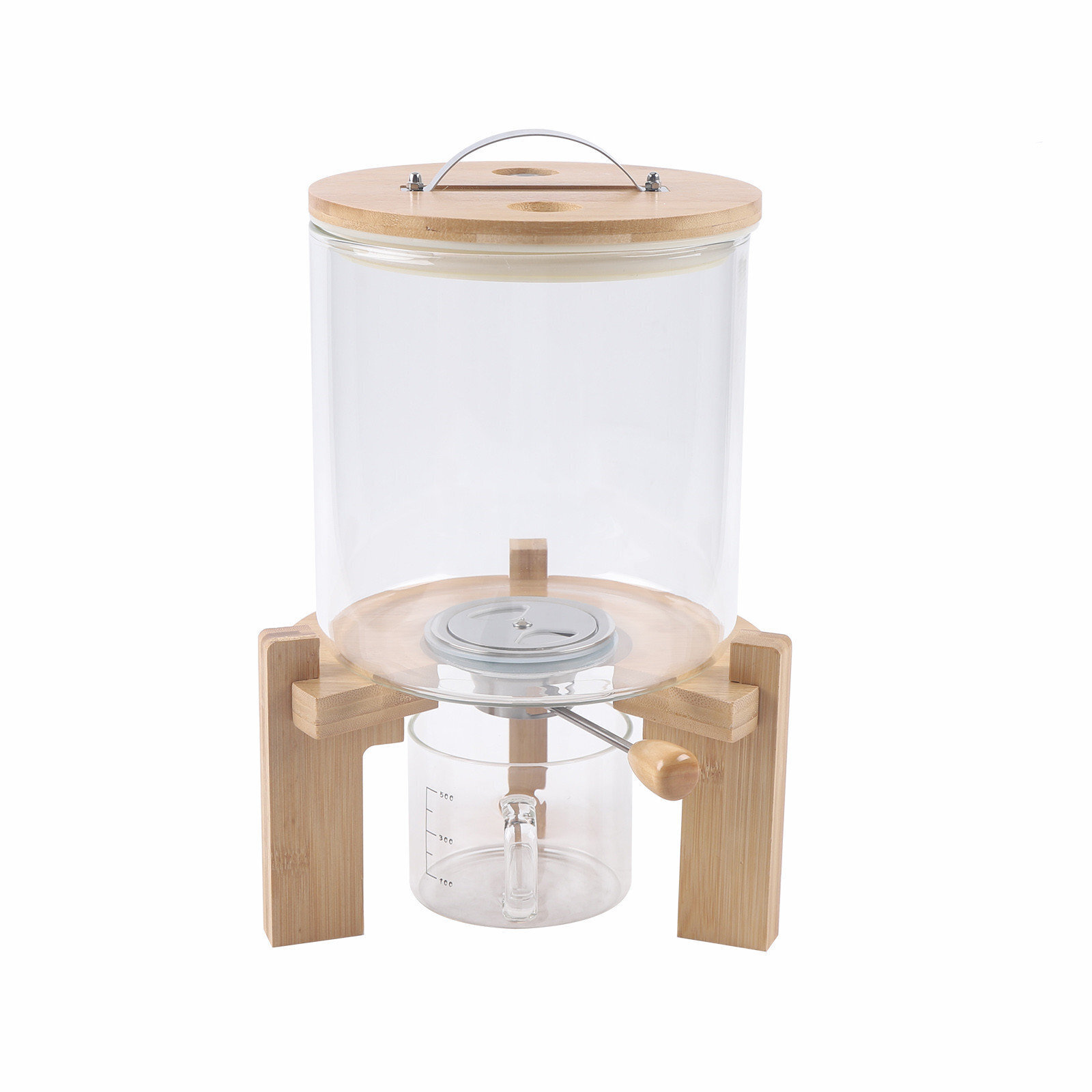 Large glass cereal dispenser