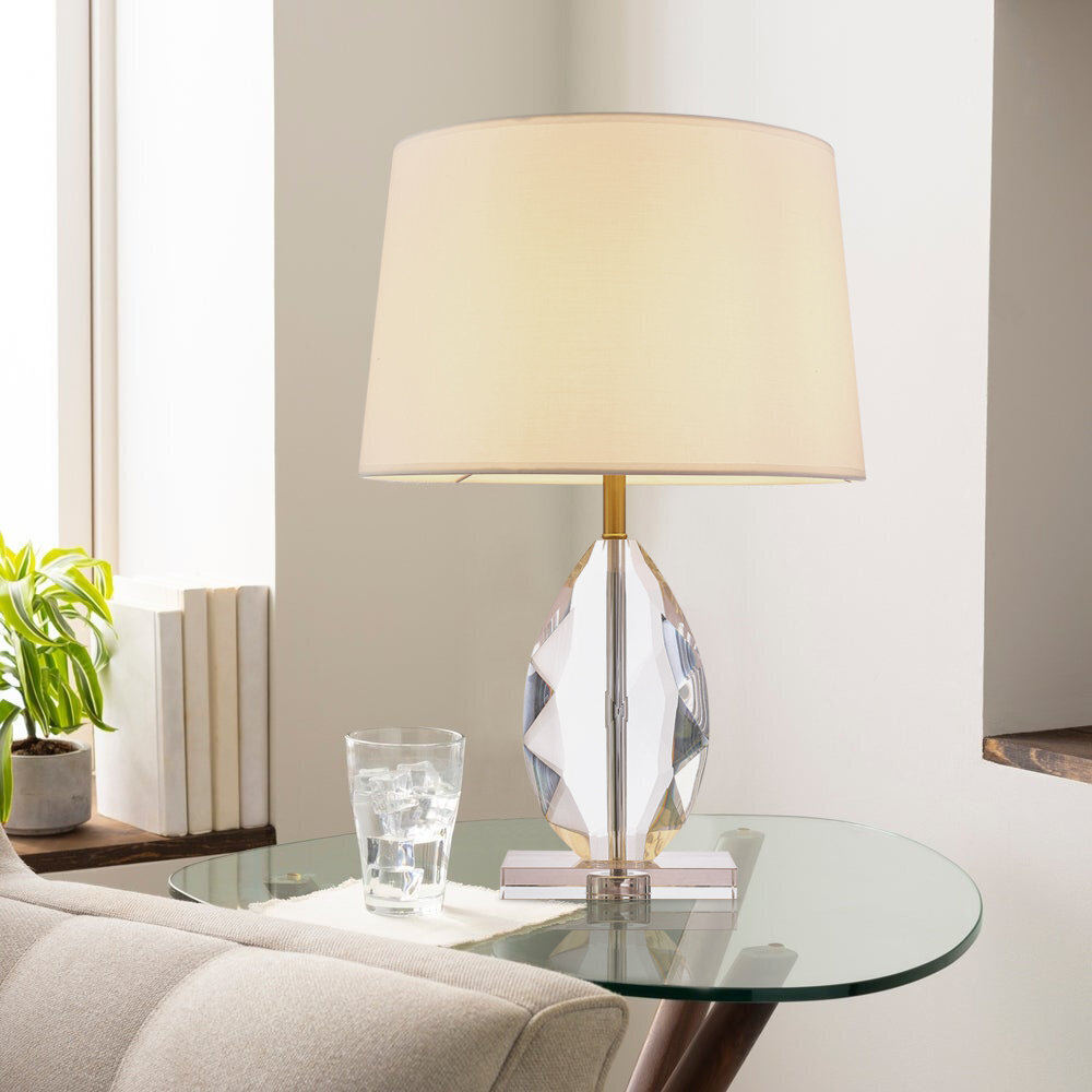 Large Vintage Crystal Lamp