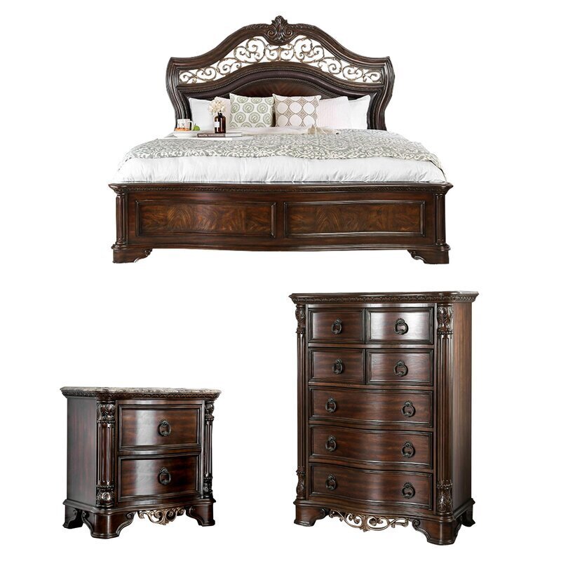 Lattice Old World Bedroom Set