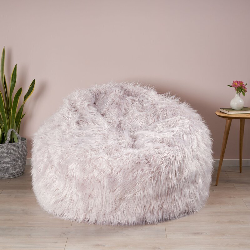 Lavender Fluffy Bean Bag