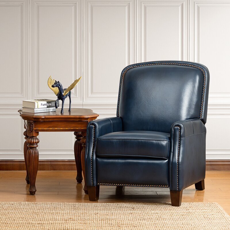 Leather Recliner with Low Back