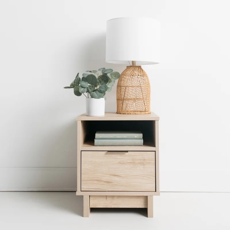 Light oak Japanese nightstand