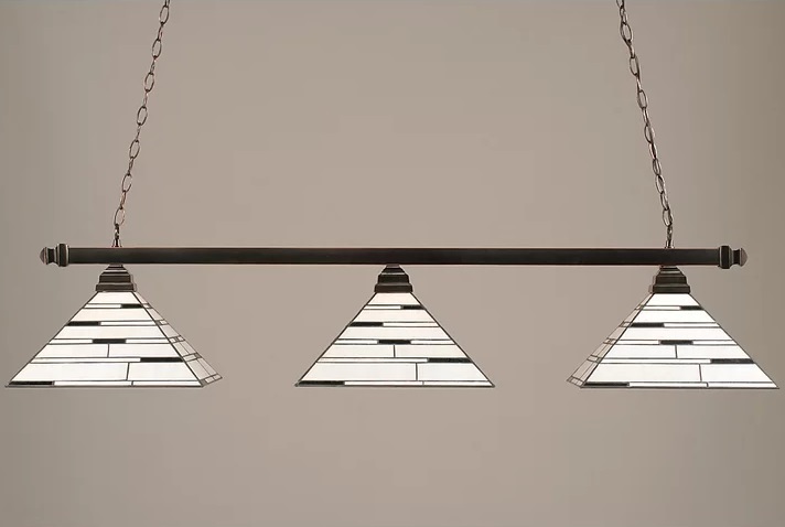 Linear pendant pool table lights