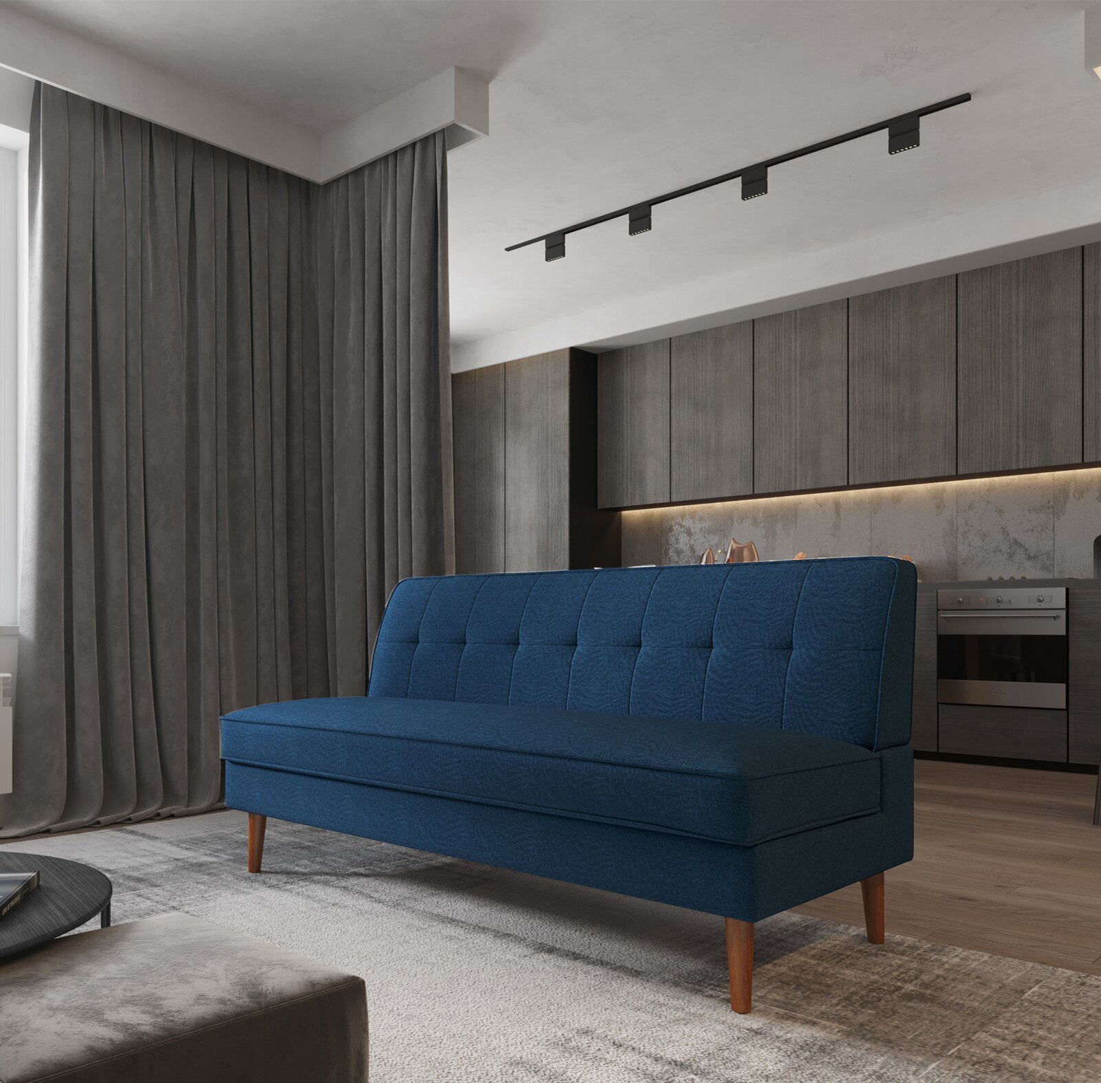 Linen Sofa Without Arms