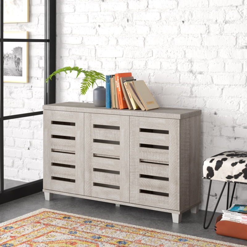 Freestanding Rustic Shoe Cabinet