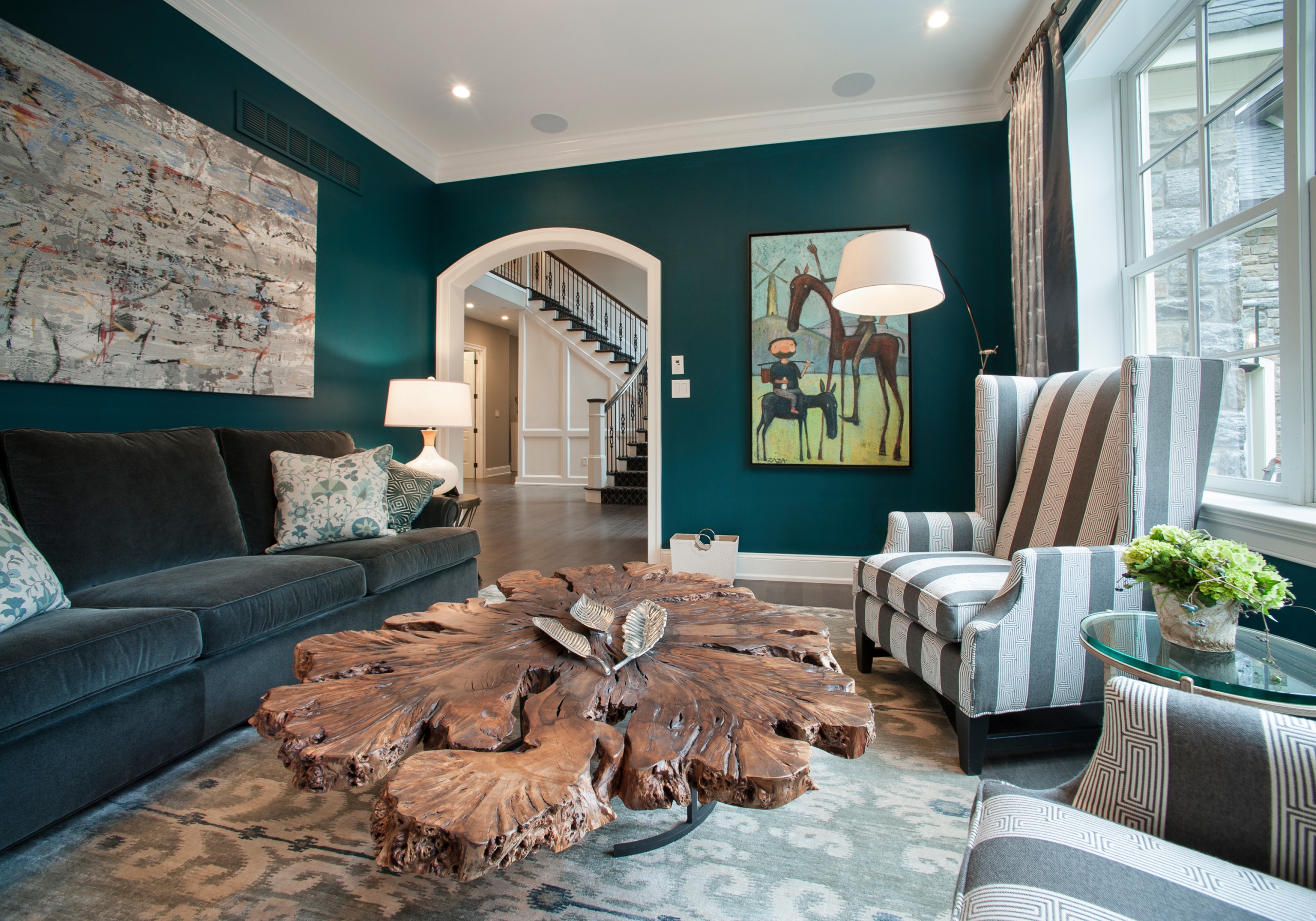 Living Room With Nature Inspired Furniture