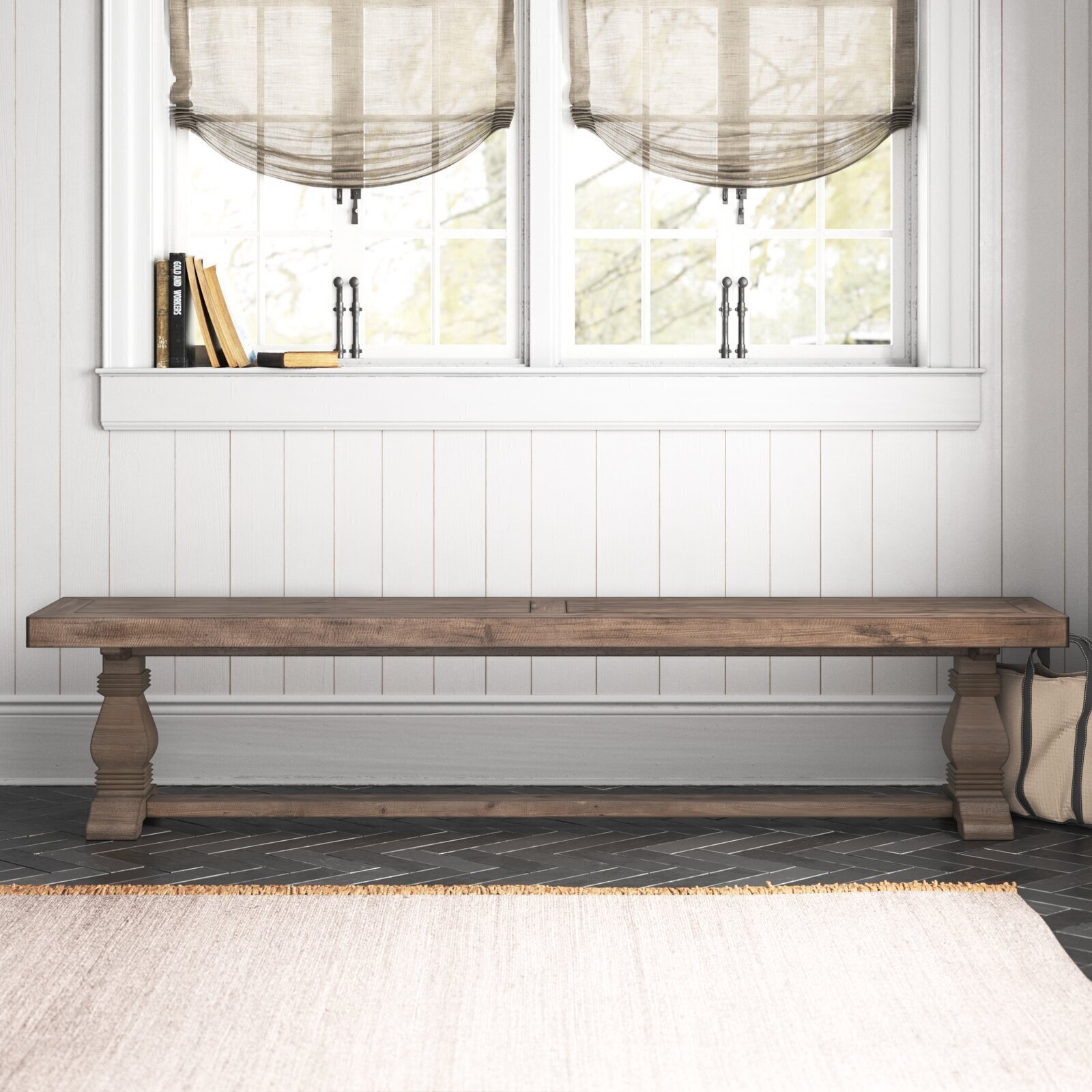 Long Farmhouse Bench