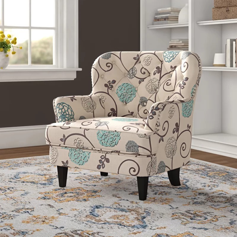Lovely Pastel Floral Chair 