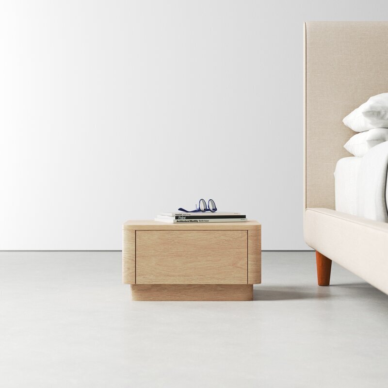 Low Japanese style bedside table