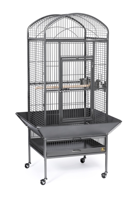 Lucian 59.5'' Steel Dome Top Floor Bird Cage with Wheels