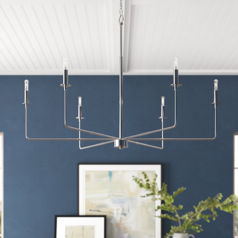 6-Light Oversize Modern Chandelier