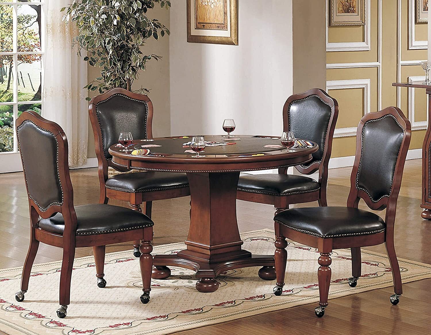 Mahogany And Felt Reversible Table