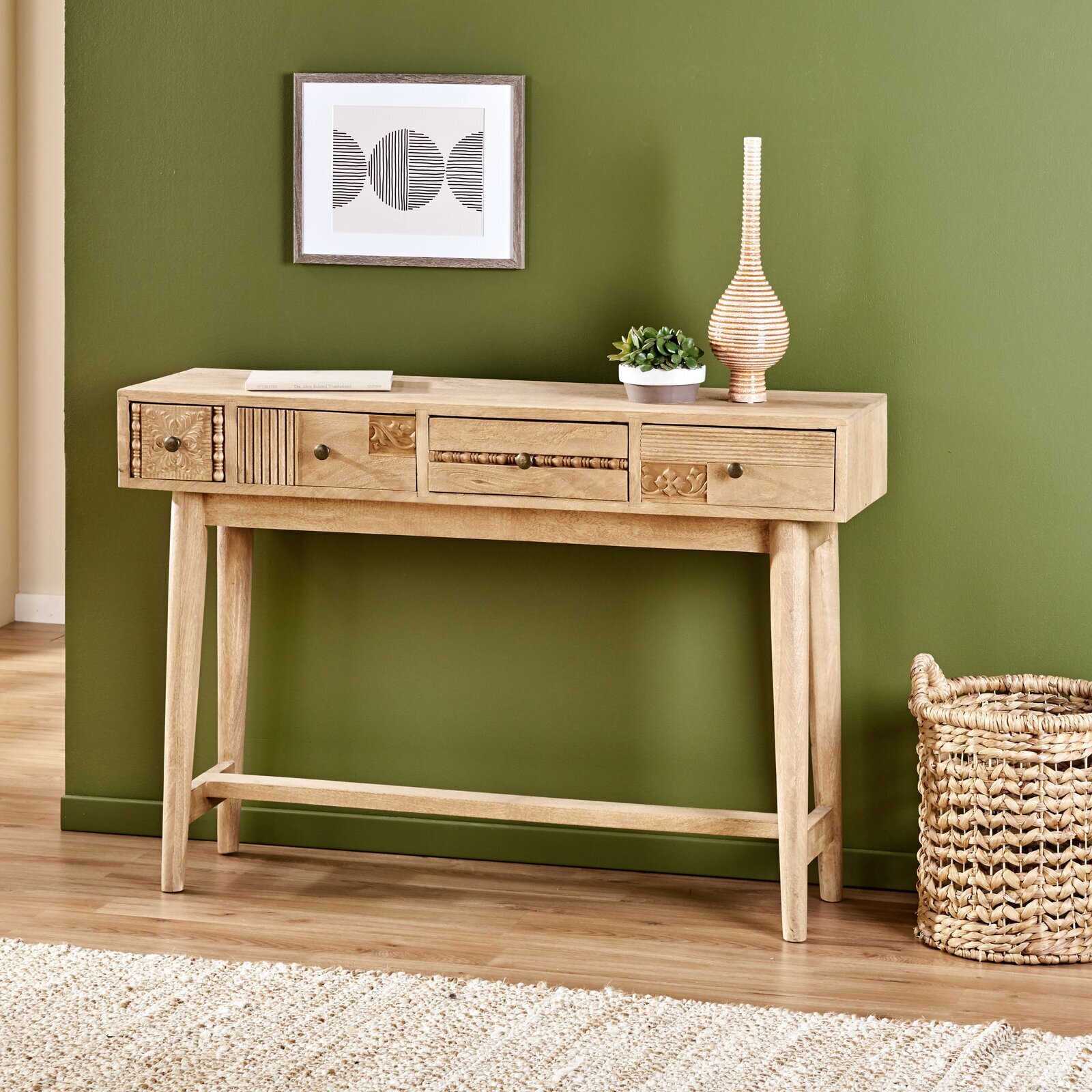 Mango Wood Console Table