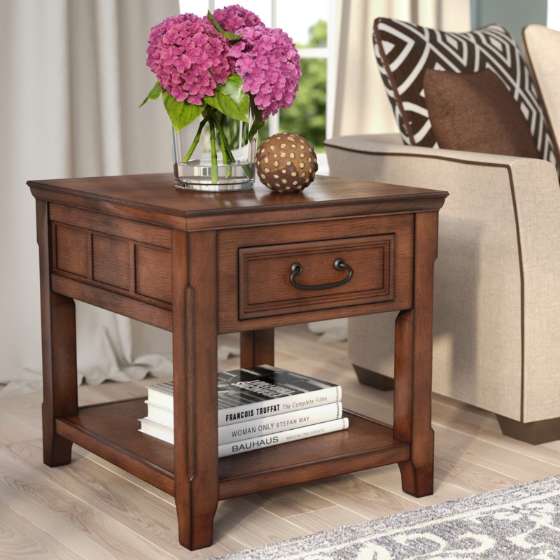 Mathis 25'' Tall End Table with Storage