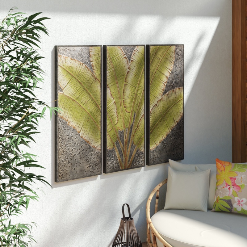 Matias Leaves Tryptic Wall Décor