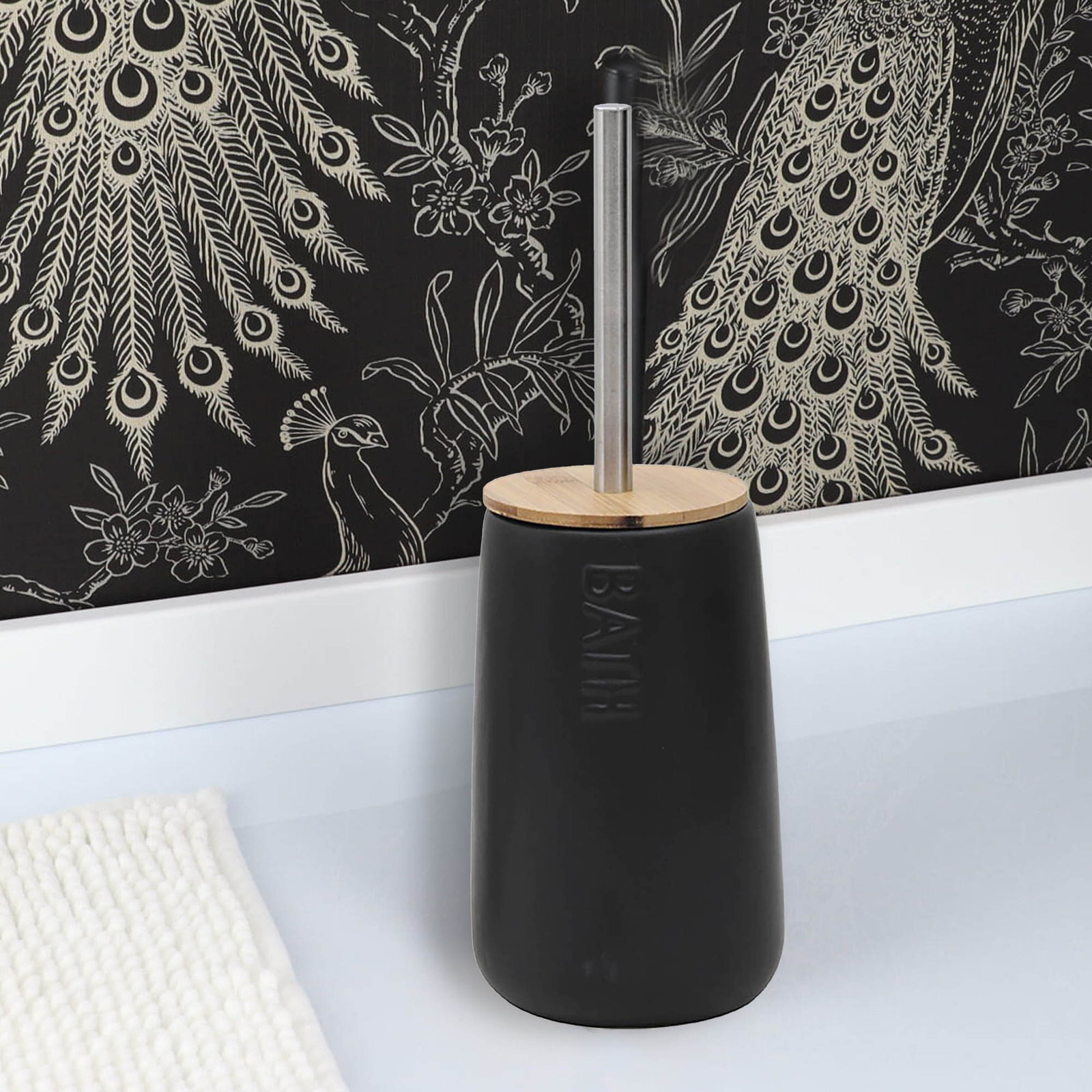 Matte Wooden Bath Accessories