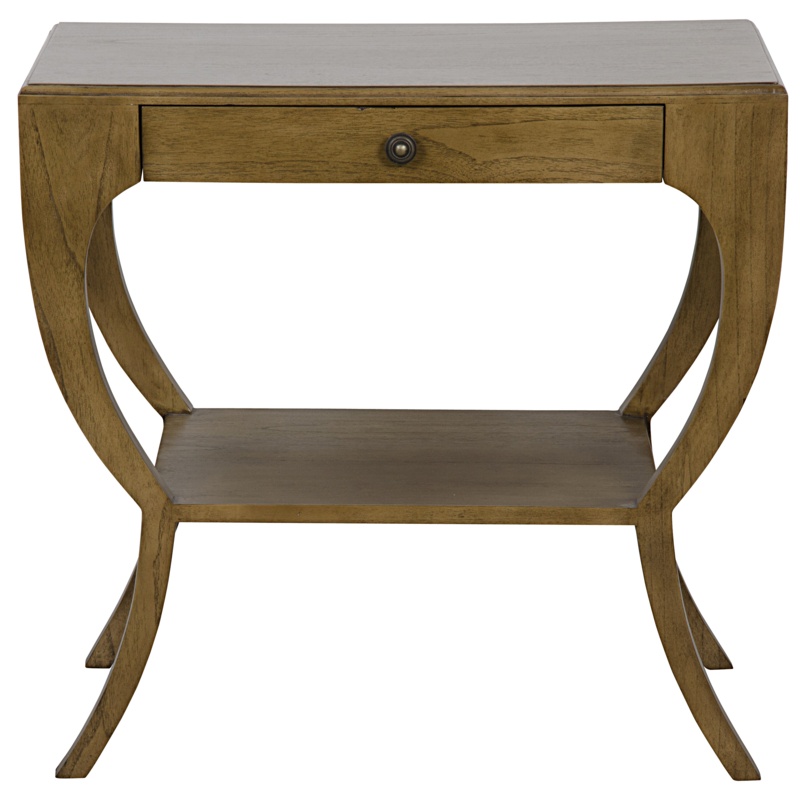 Maude 28.5'' Tall Solid Wood End Table with Storage