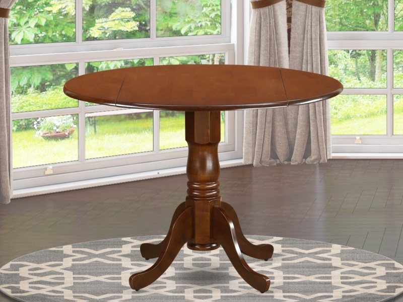 Maytham Drop Leaf Solid Wood Pedestal Dining Table