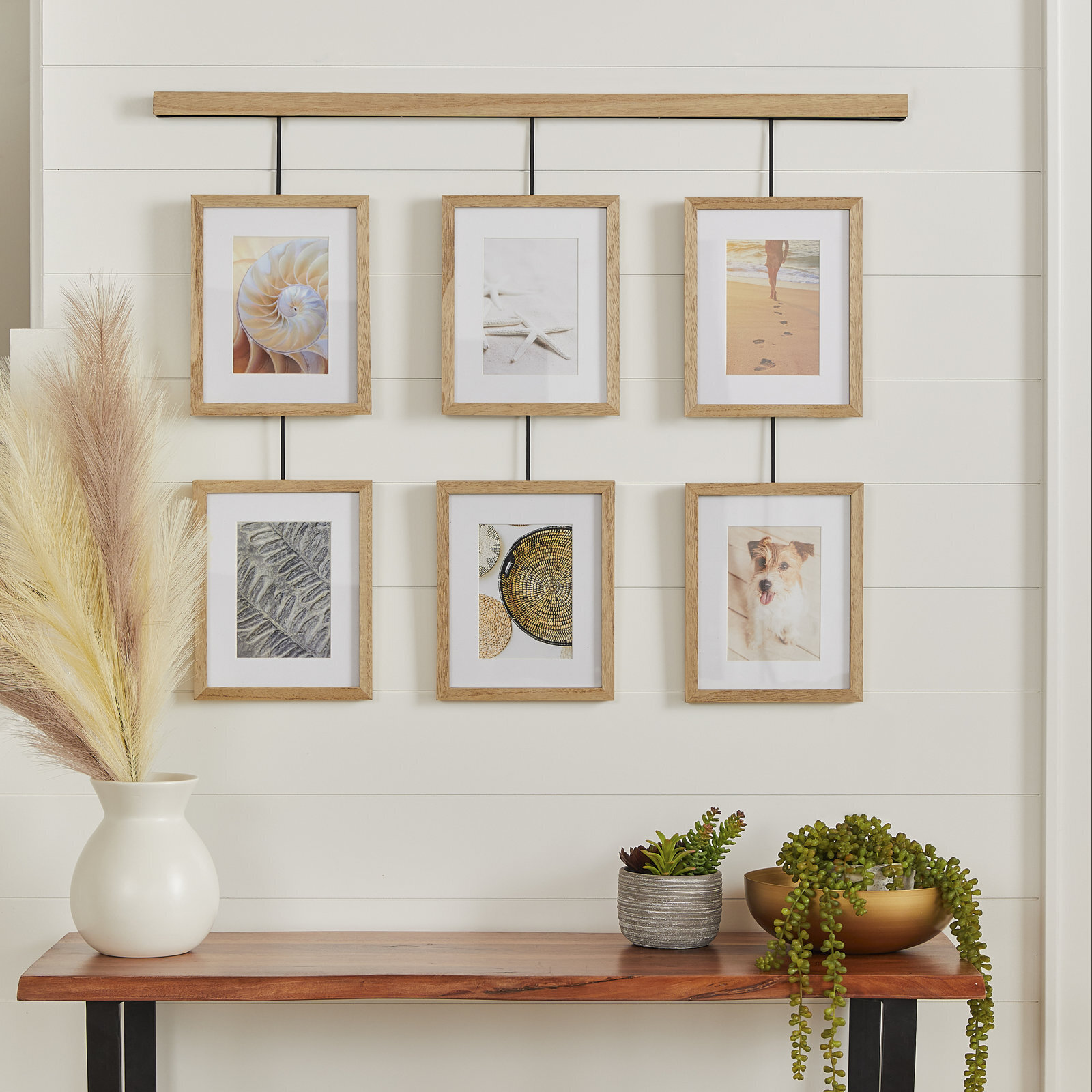 MDF wood and glass collage picture frame