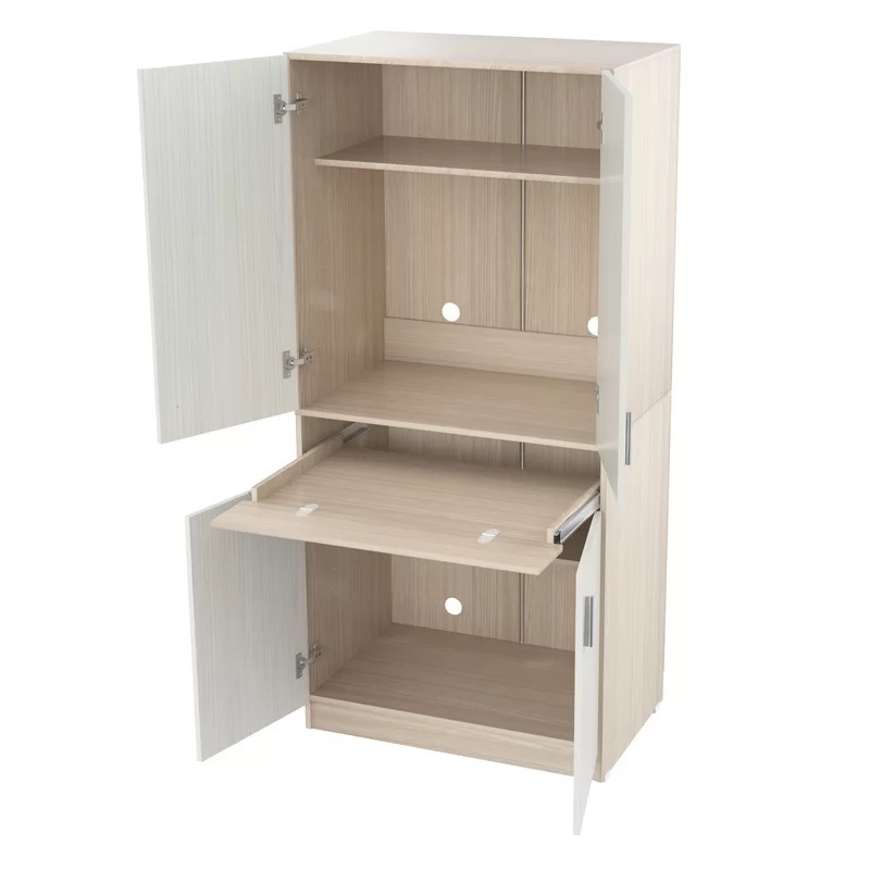 MDF wood computer armoire with doors